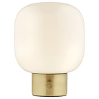 Glass and Metal Table Lamp