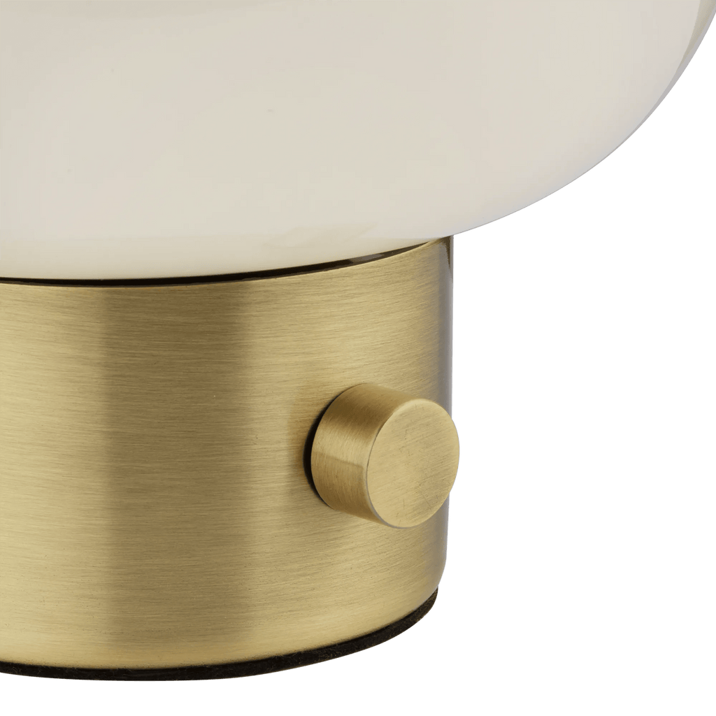 Glass and Metal Table Lamp