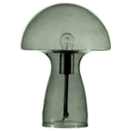 Green Glass Mushroom Table Lamp