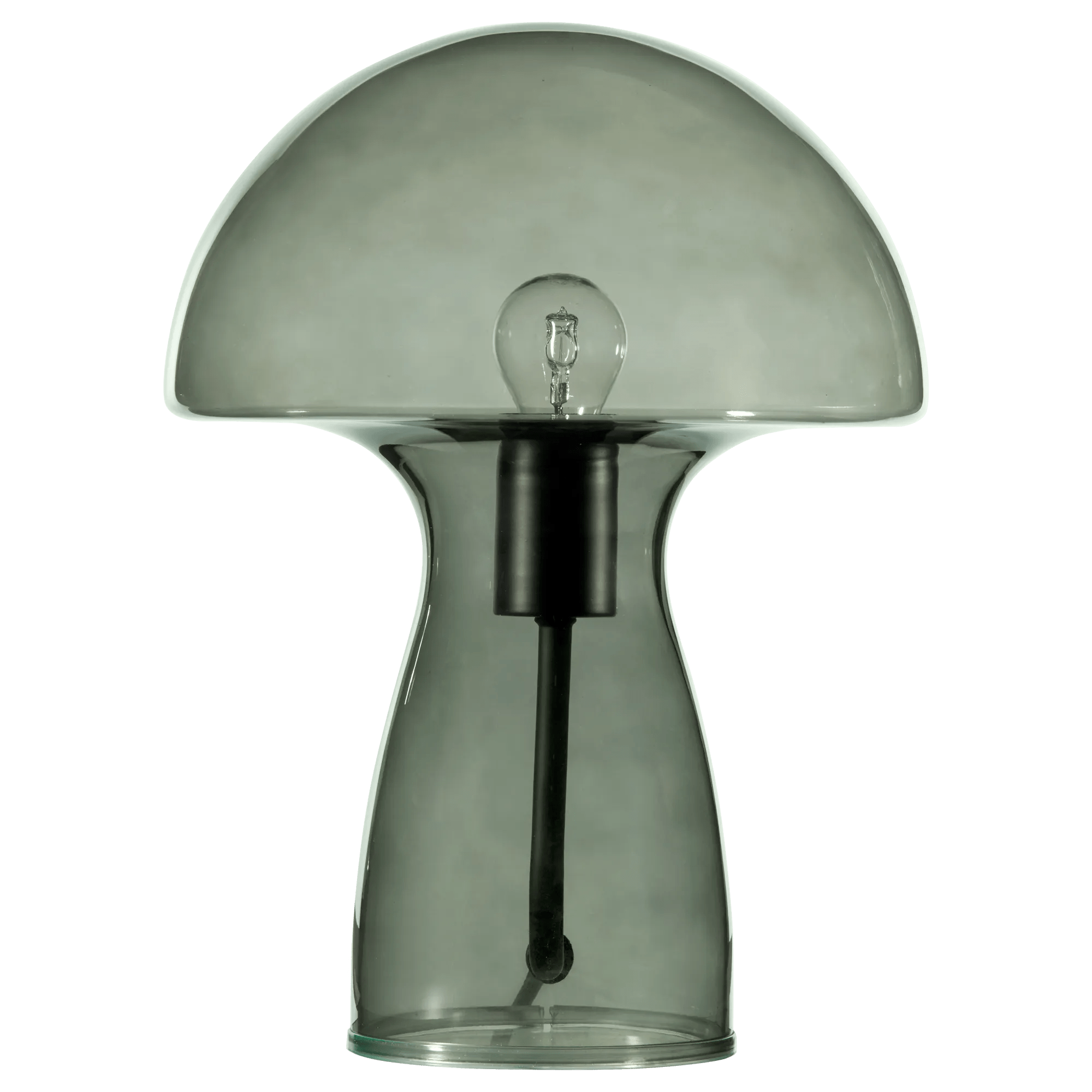 Green Glass Mushroom Table Lamp