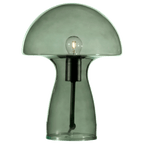 Green Glass Mushroom Table Lamp