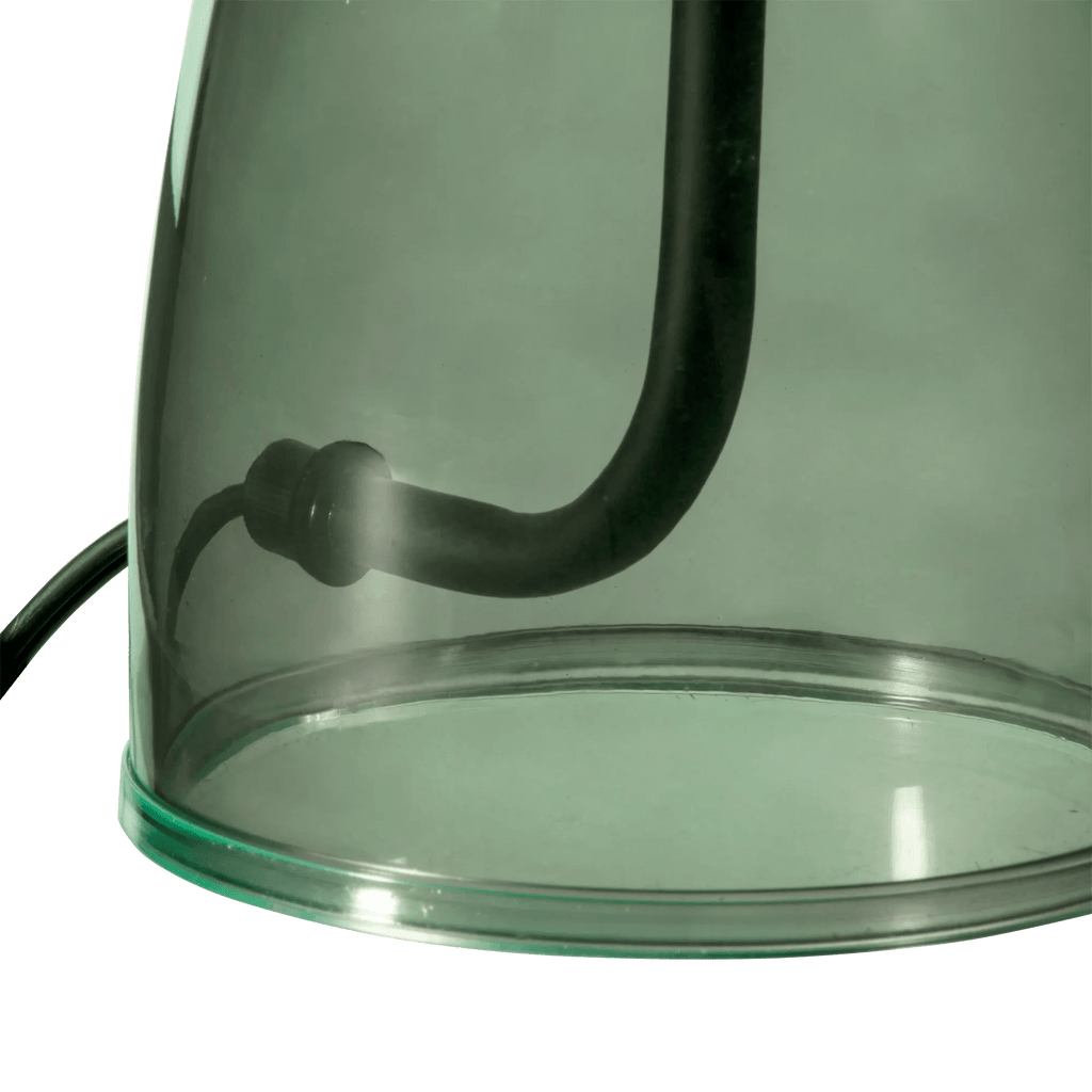 Green Glass Mushroom Table Lamp