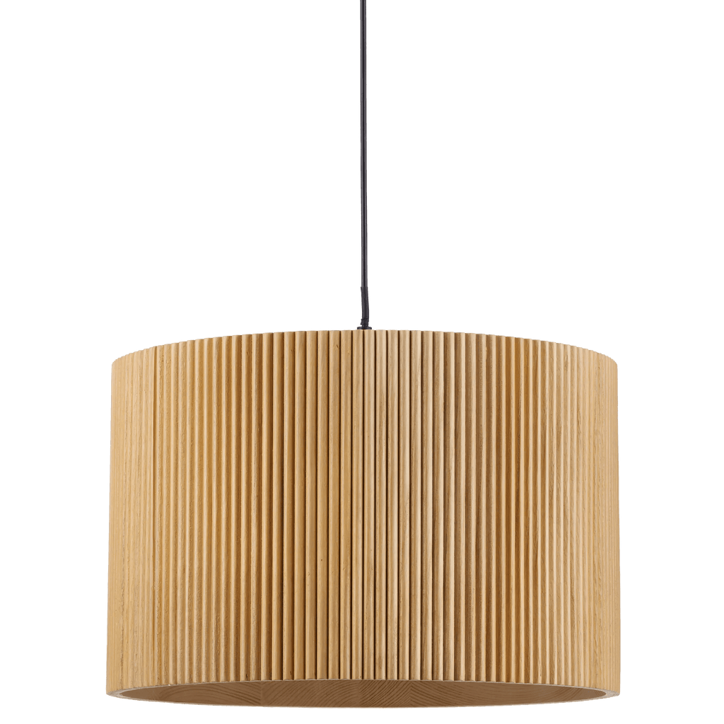Ribbed Wood Ceiling Lamp