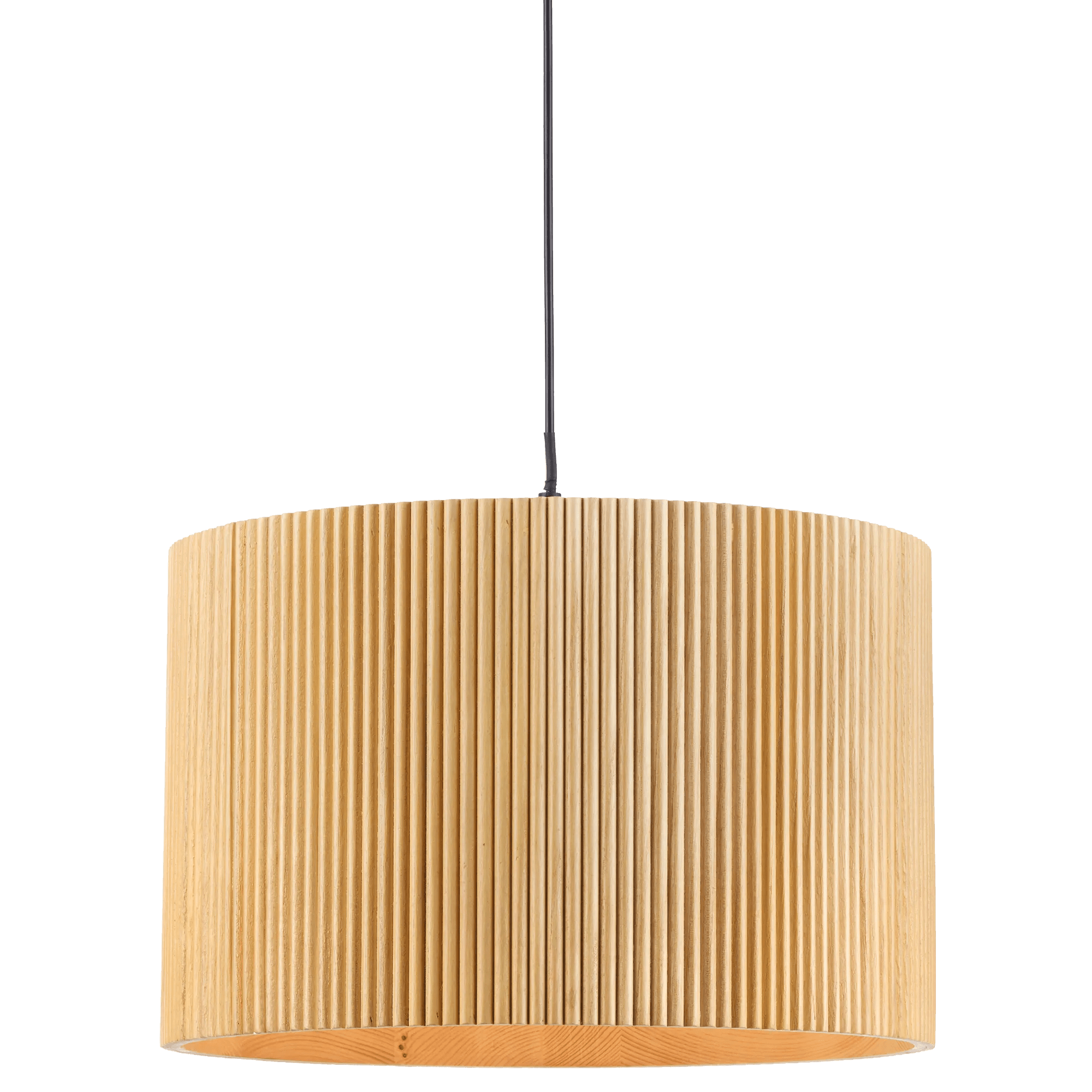 Ribbed Wood Ceiling Lamp