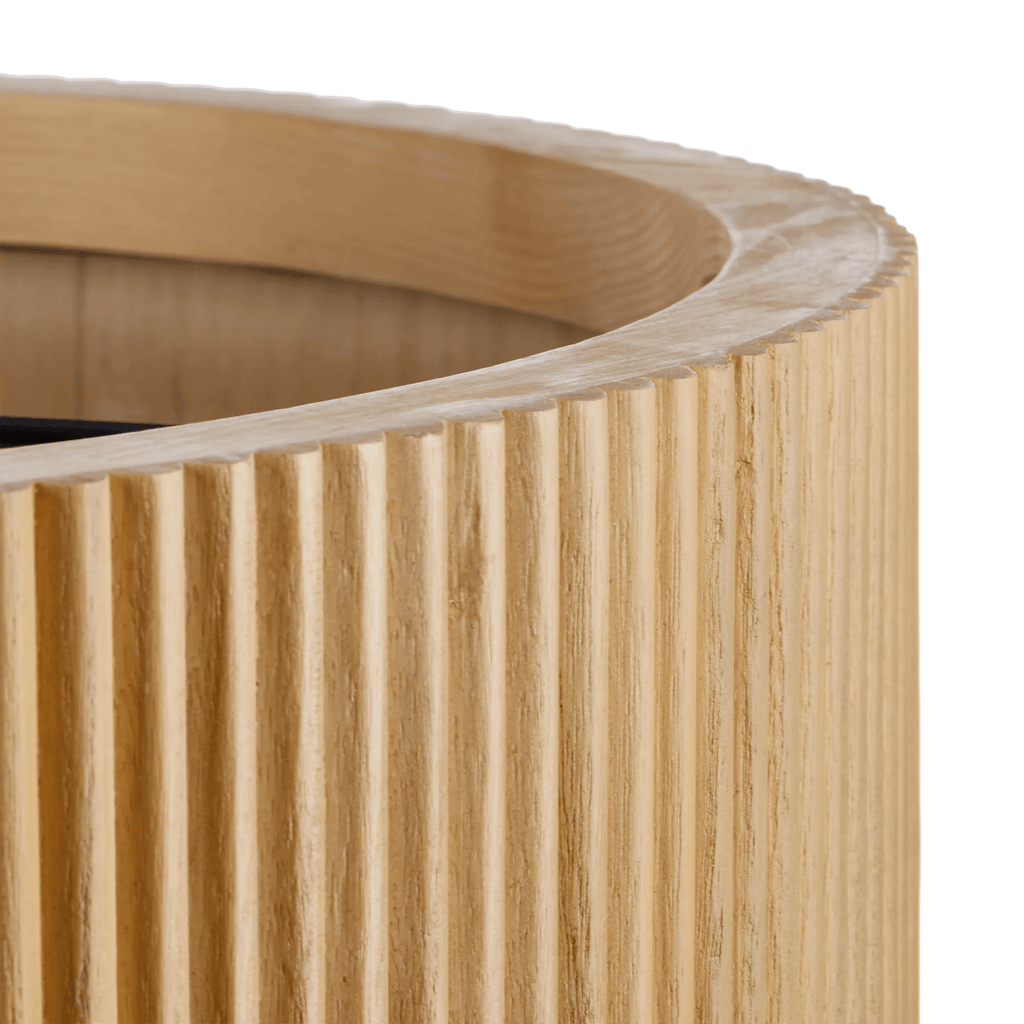 Ribbed Wood Ceiling Lamp