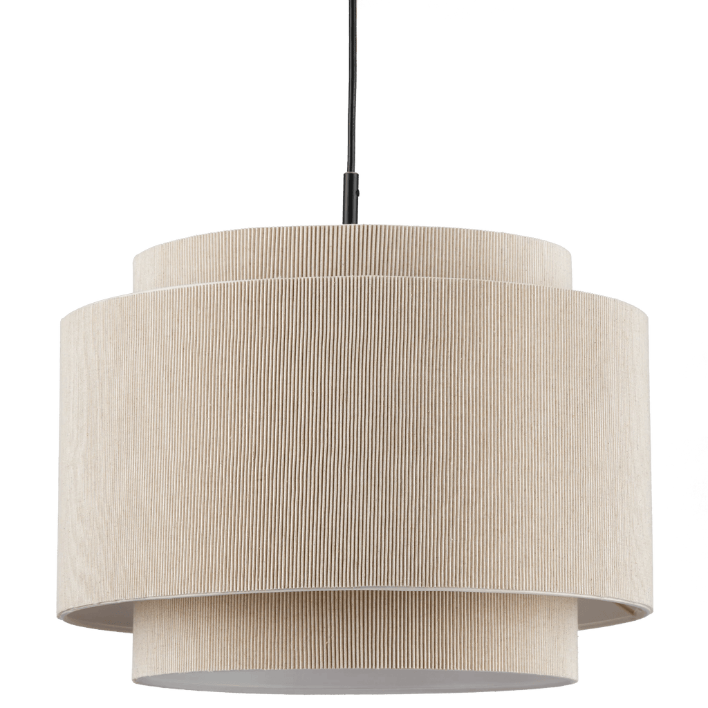 Ribbed Beige Ceiling Lamp