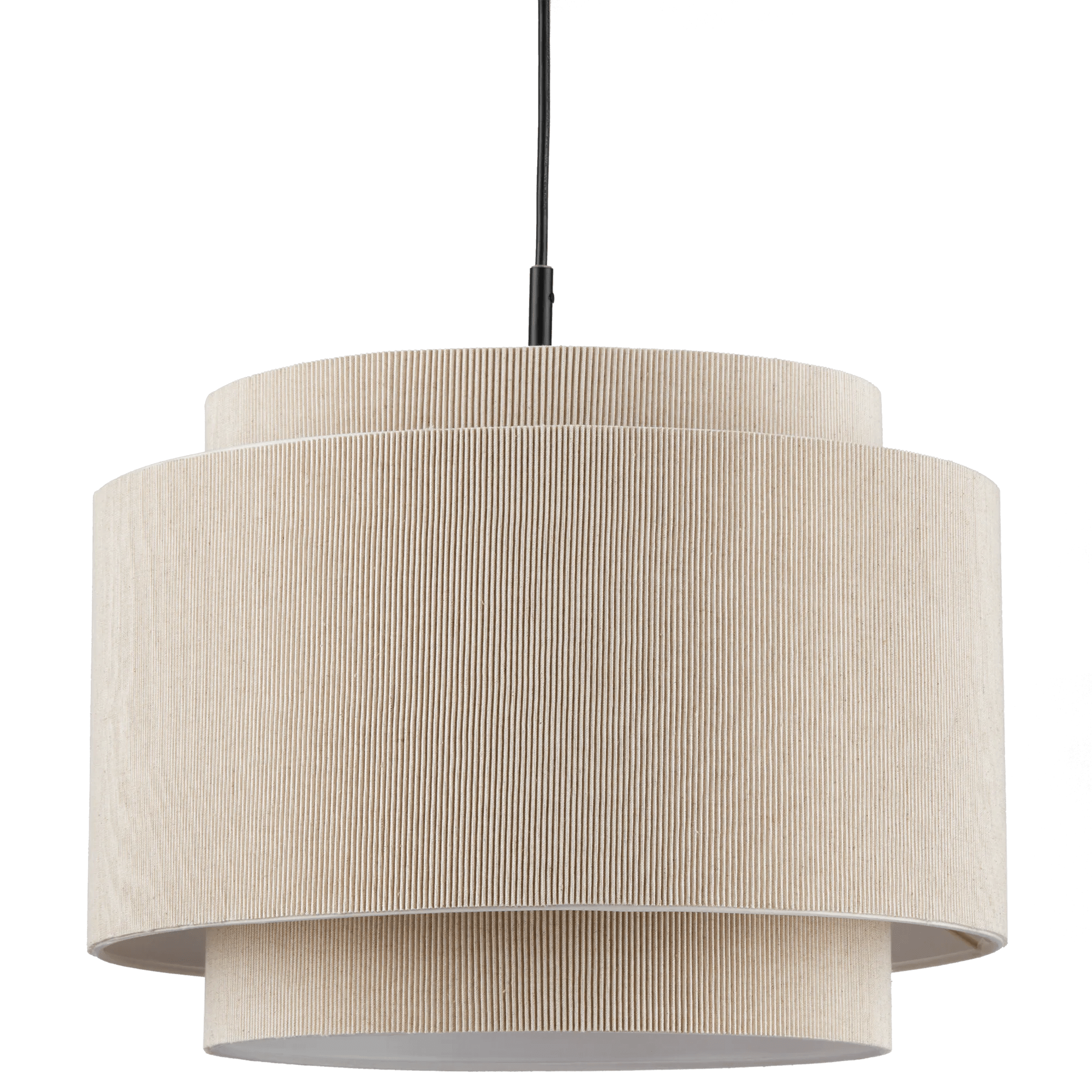 Ribbed Beige Ceiling Lamp