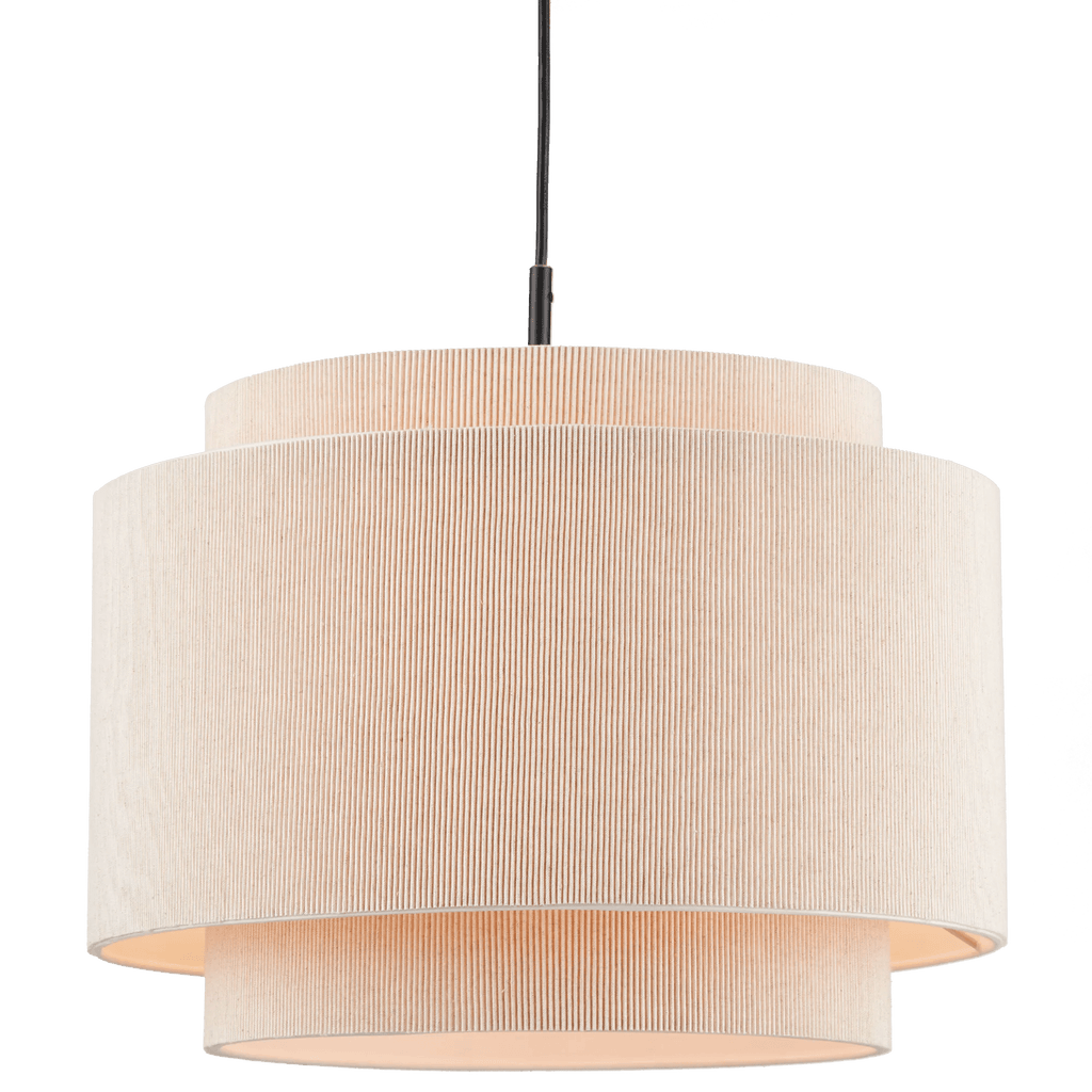 Ribbed Beige Ceiling Lamp