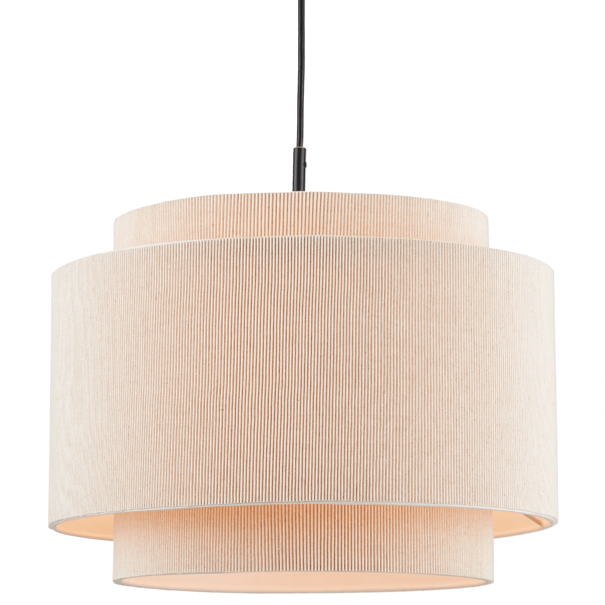 Ribbed Beige Ceiling Lamp