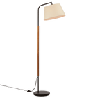 Metal & Wood Floor Lamp