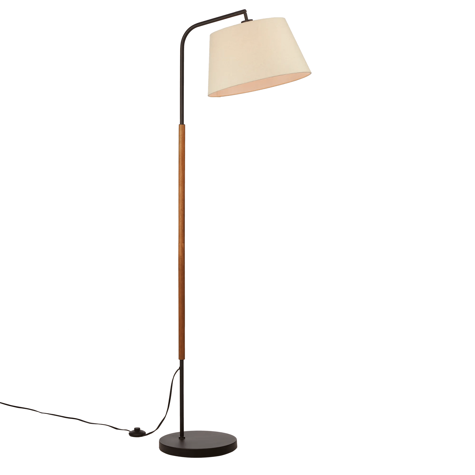 Metal & Wood Floor Lamp