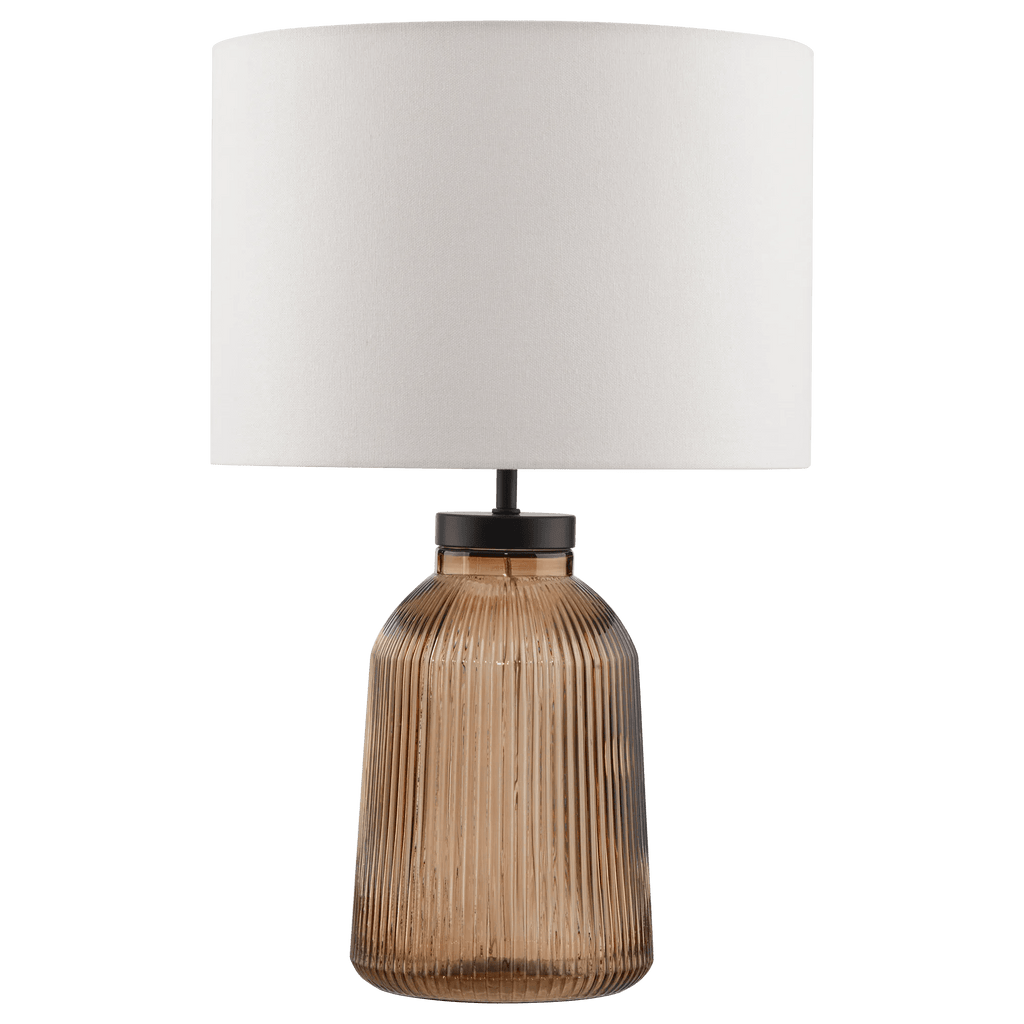 Glass Ribbed Table Lamp