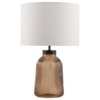 Glass Ribbed Table Lamp