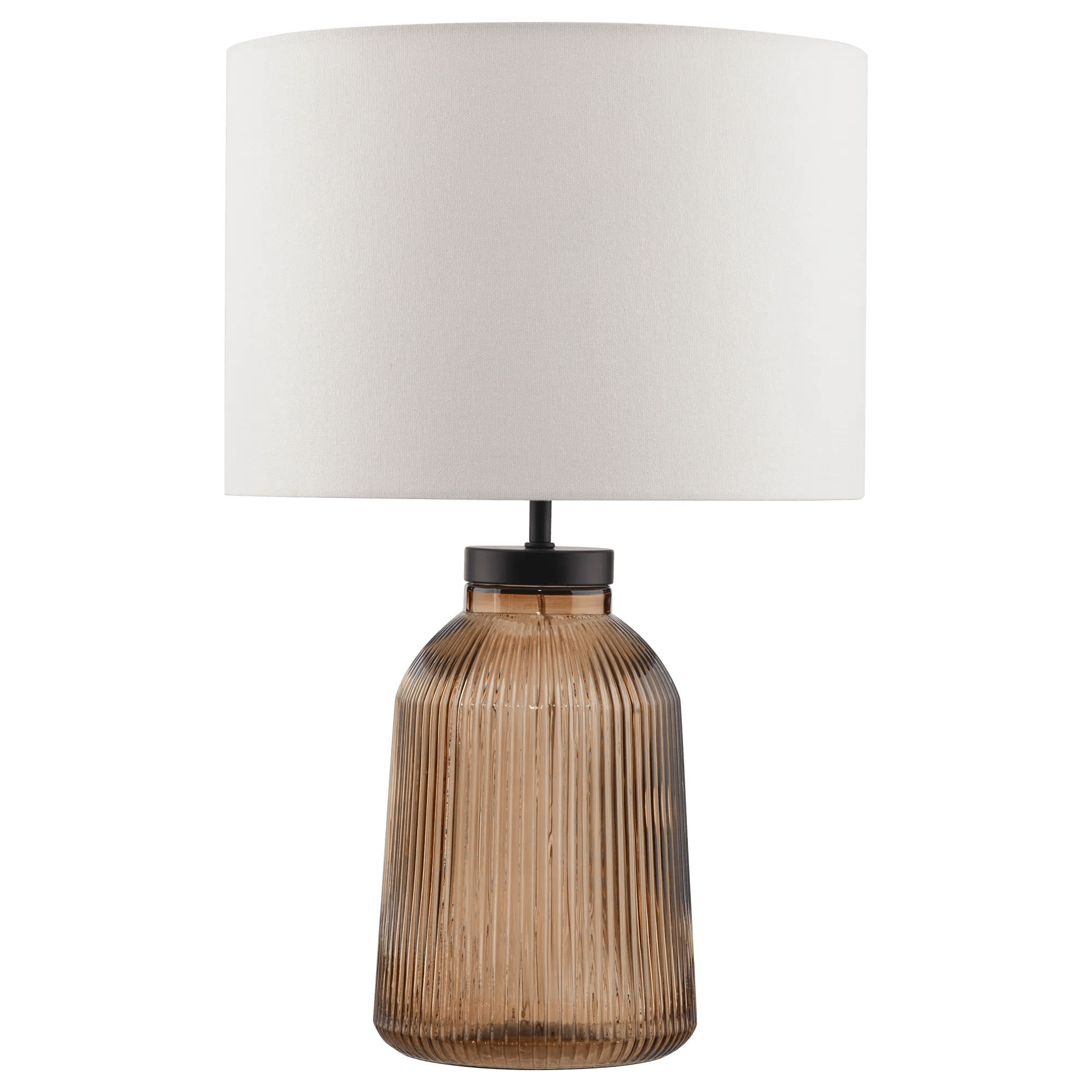 Glass Ribbed Table Lamp