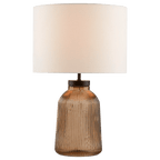 Glass Ribbed Table Lamp