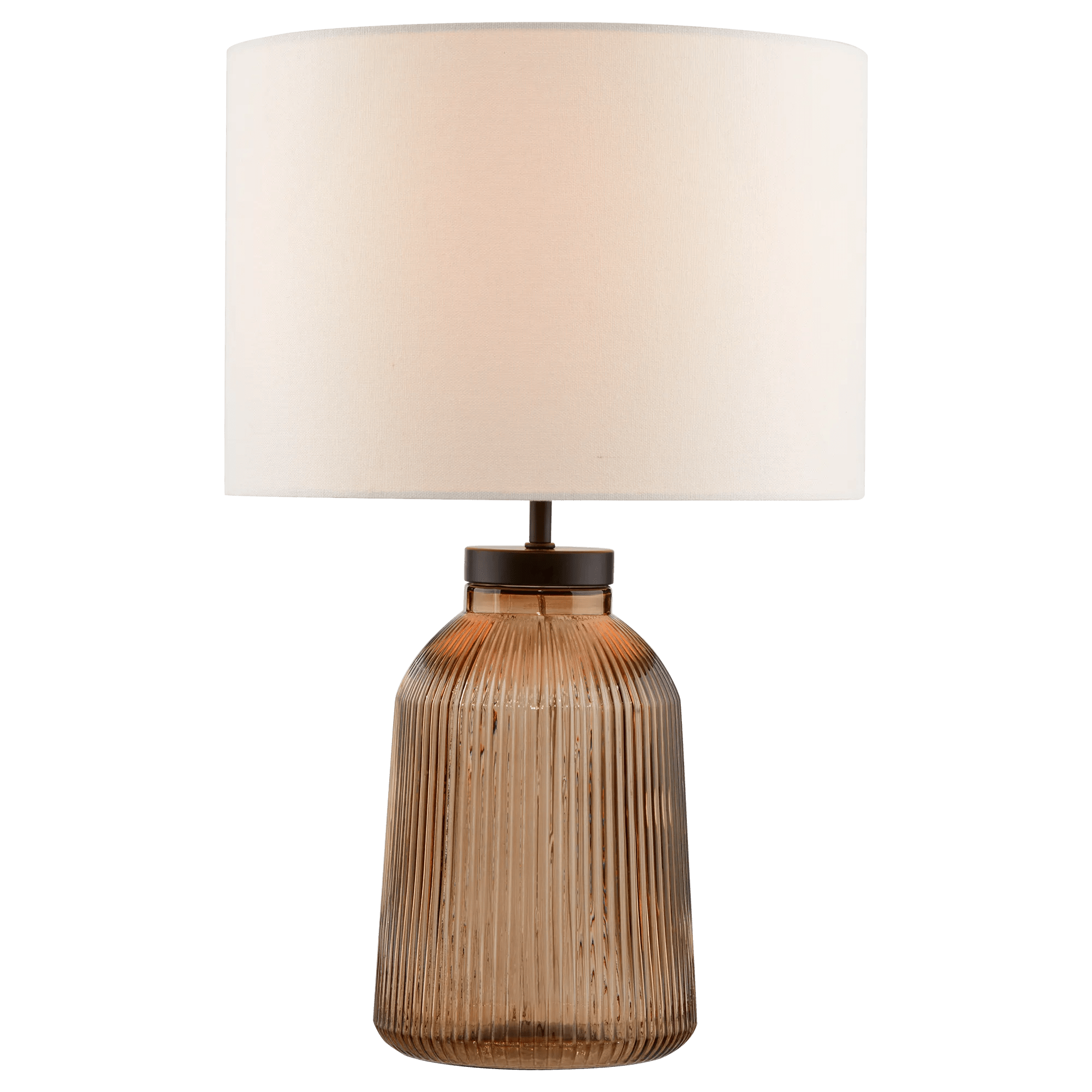 Glass Ribbed Table Lamp