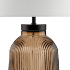 Glass Ribbed Table Lamp