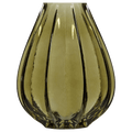 Ribbed Green Vase