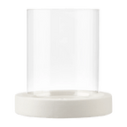 Glass Candle Holder with Ceramic Base