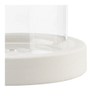 Glass Candle Holder with Ceramic Base