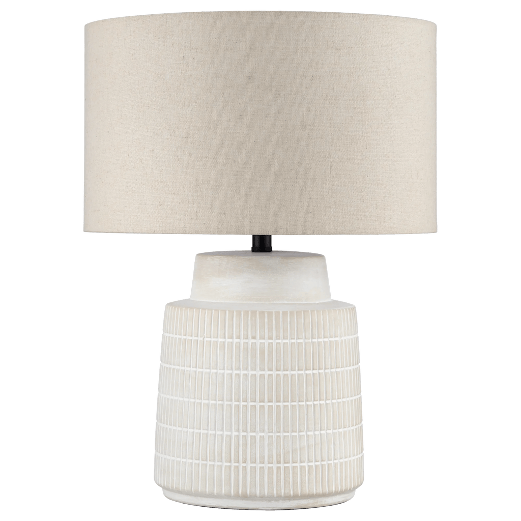 Ceramic Ribbed Table Lamp