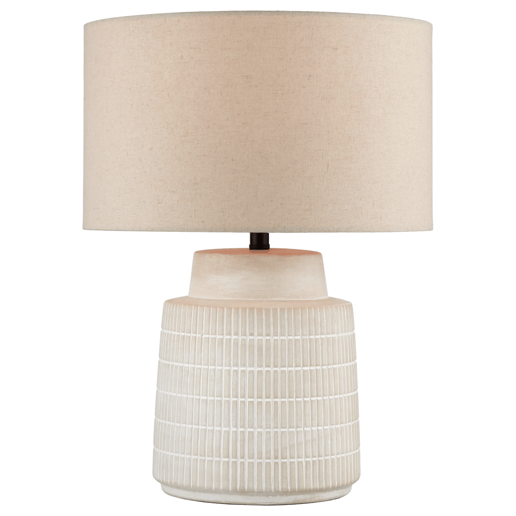 Ceramic Ribbed Table Lamp