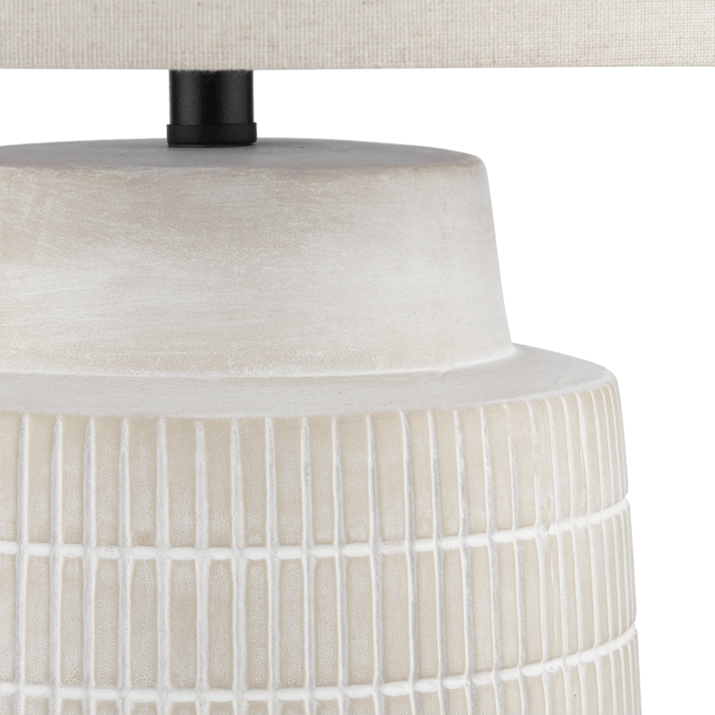 Ceramic Ribbed Table Lamp