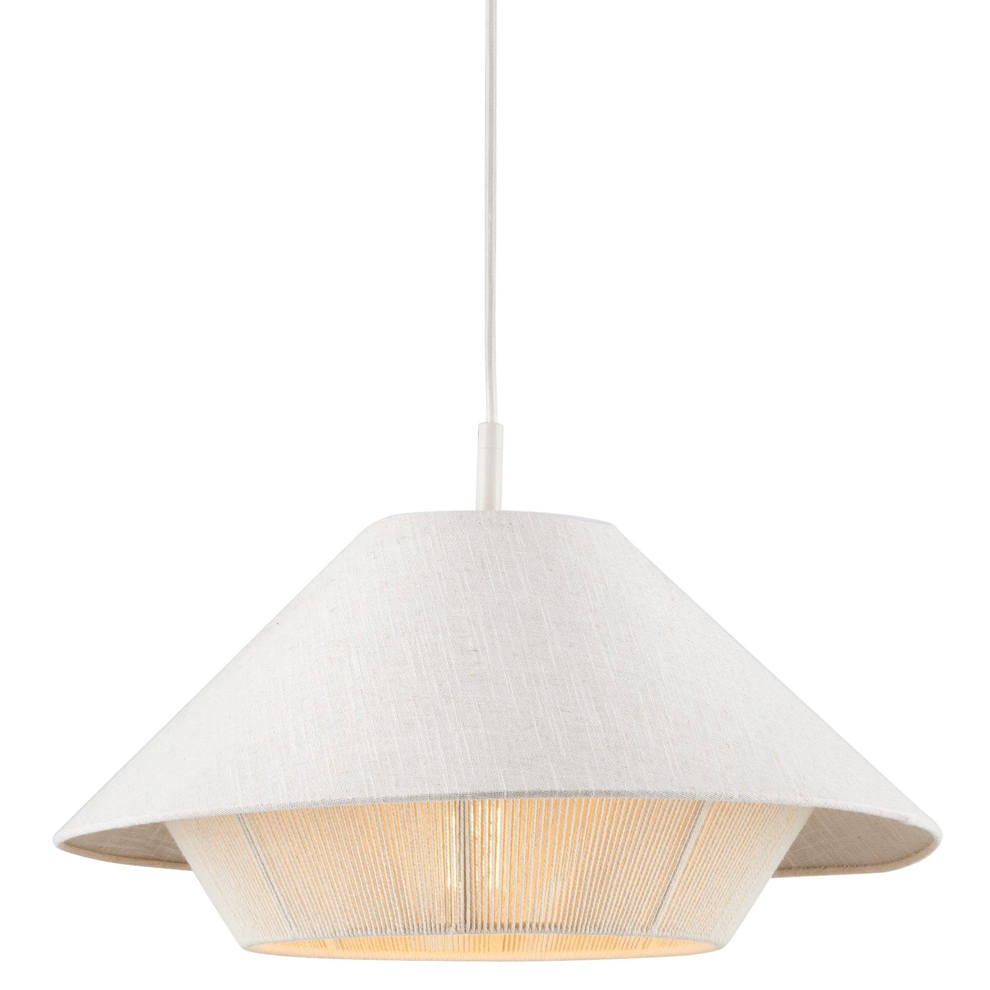Linen and Rope Ceiling Lamp