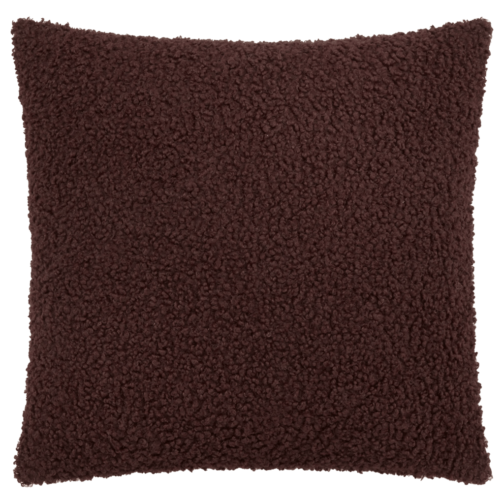 Brown Doodle Boucle Decorative Throw Pillow