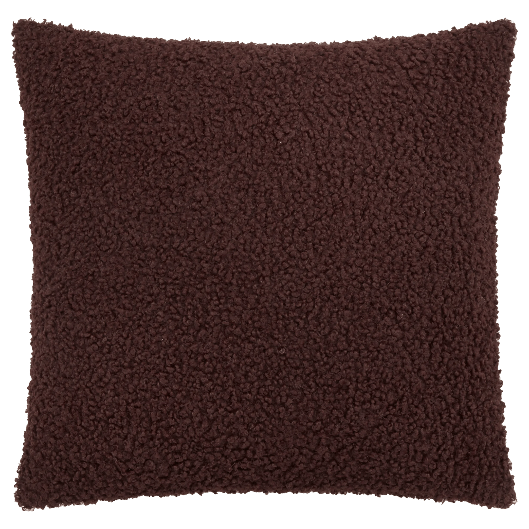 Brown Doodle Boucle Decorative Throw Pillow