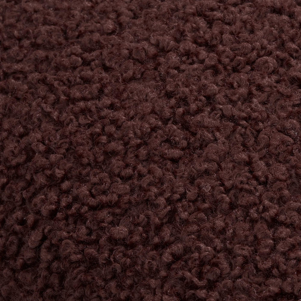 Brown Doodle Boucle Decorative Throw Pillow