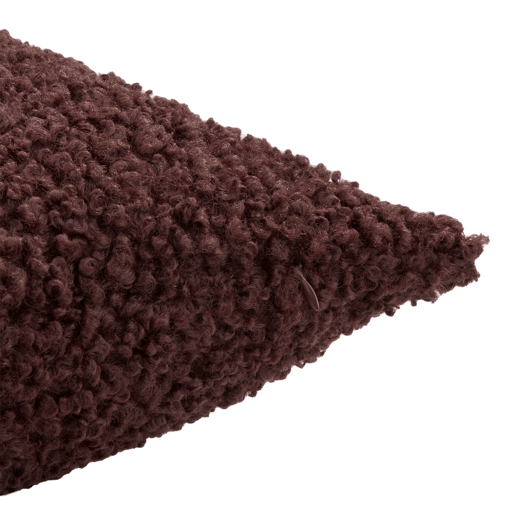 Brown Doodle Boucle Decorative Throw Pillow