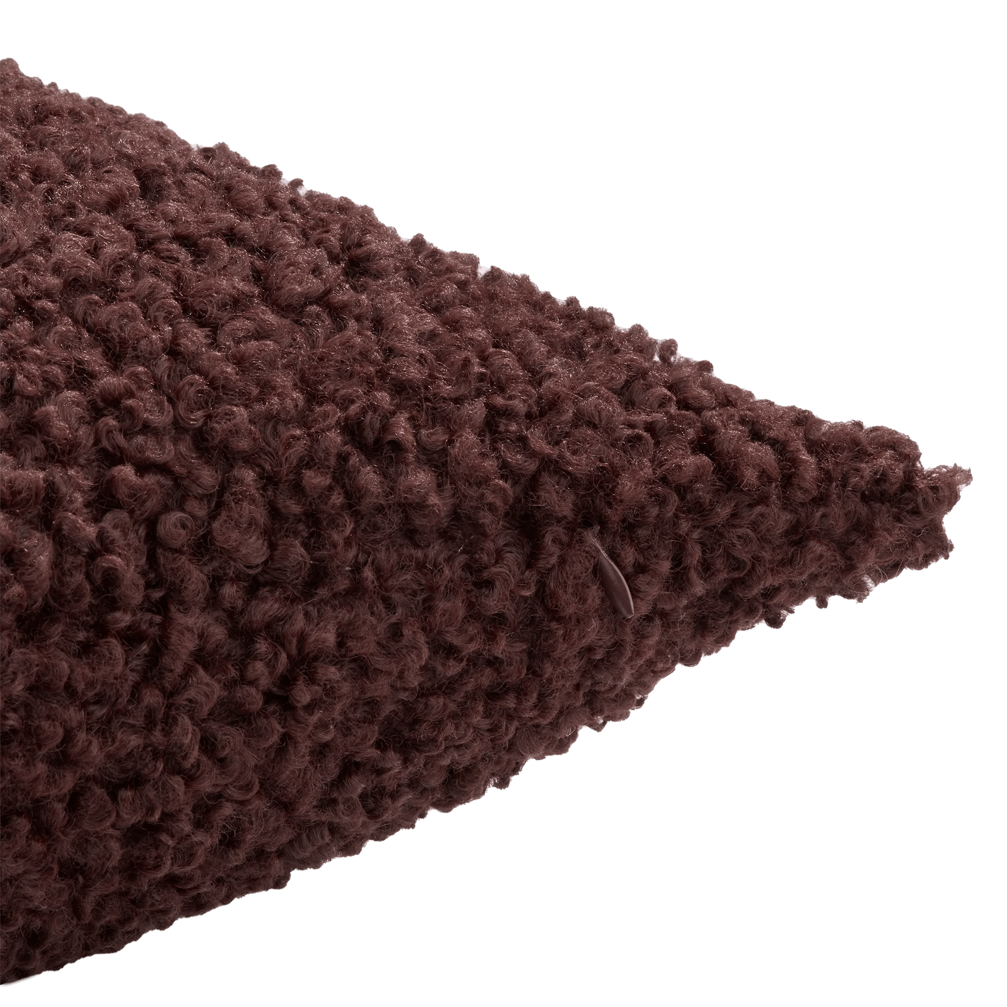 Brown Doodle Boucle Decorative Throw Pillow