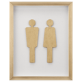 Man & Woman Silhouette Gold Wall Art
