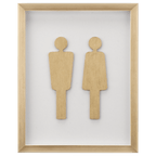 Man & Woman Silhouette Gold Wall Art