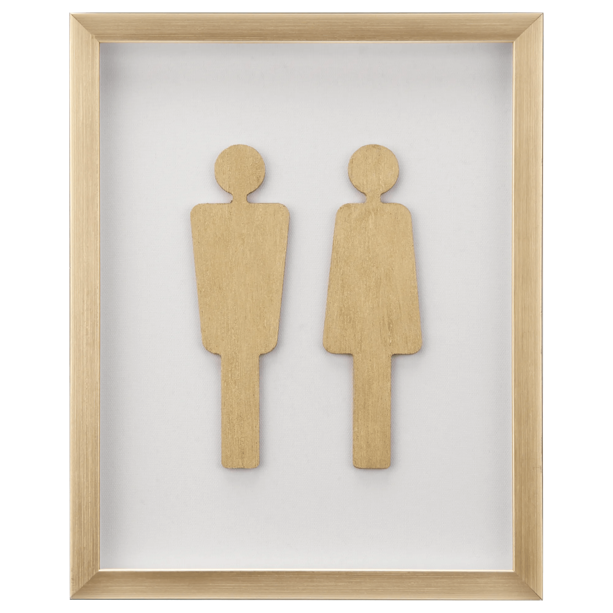 Man & Woman Silhouette Gold Wall Art