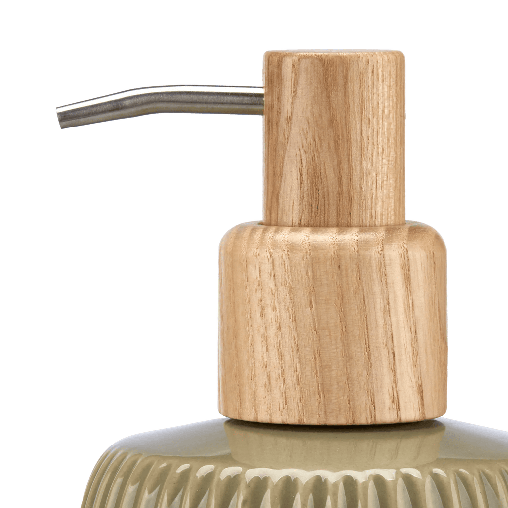 Ribbed Ceramic Soap Pump Dispenser
