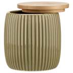 Ribbed Ceramic Cotton Jar