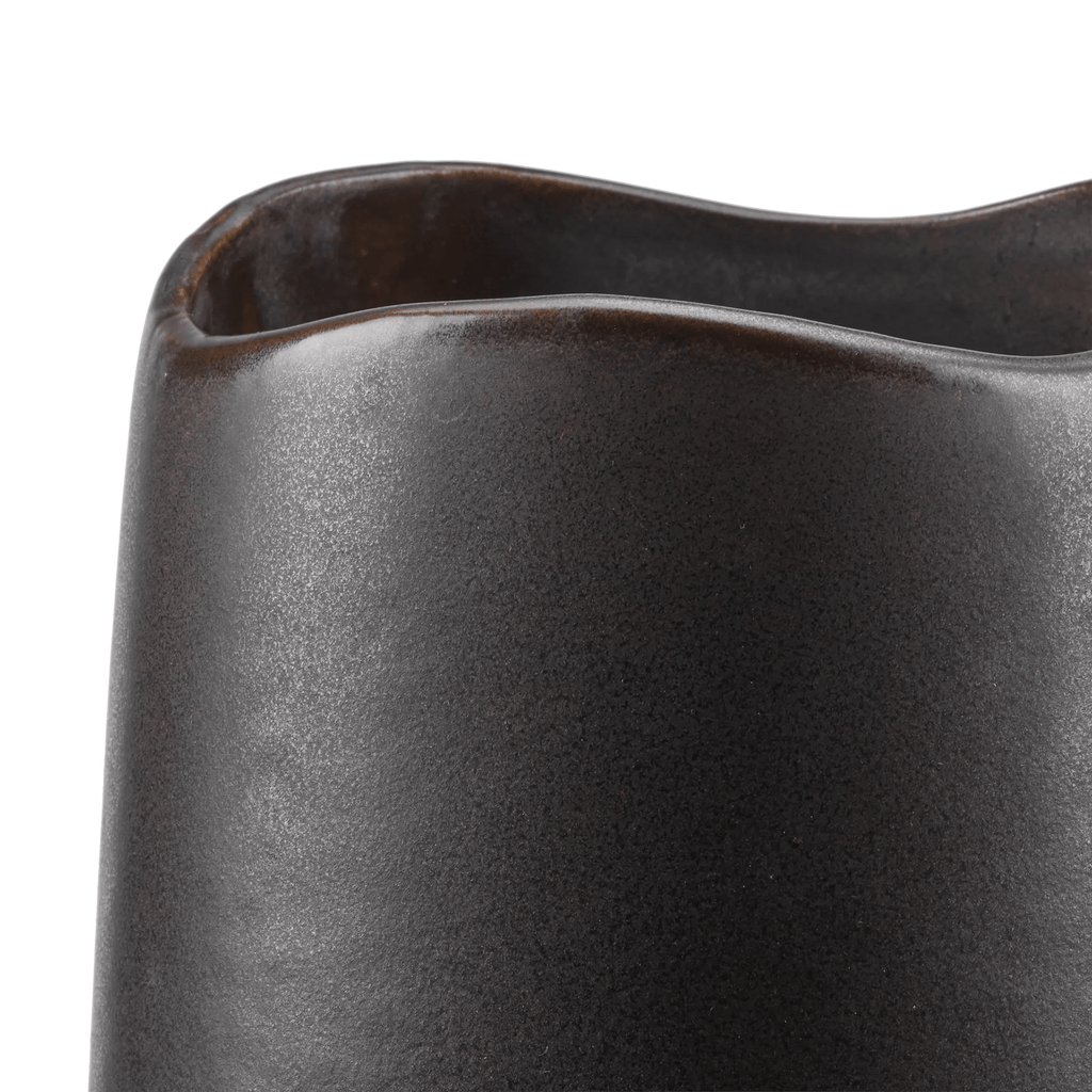Uneven Black Vase