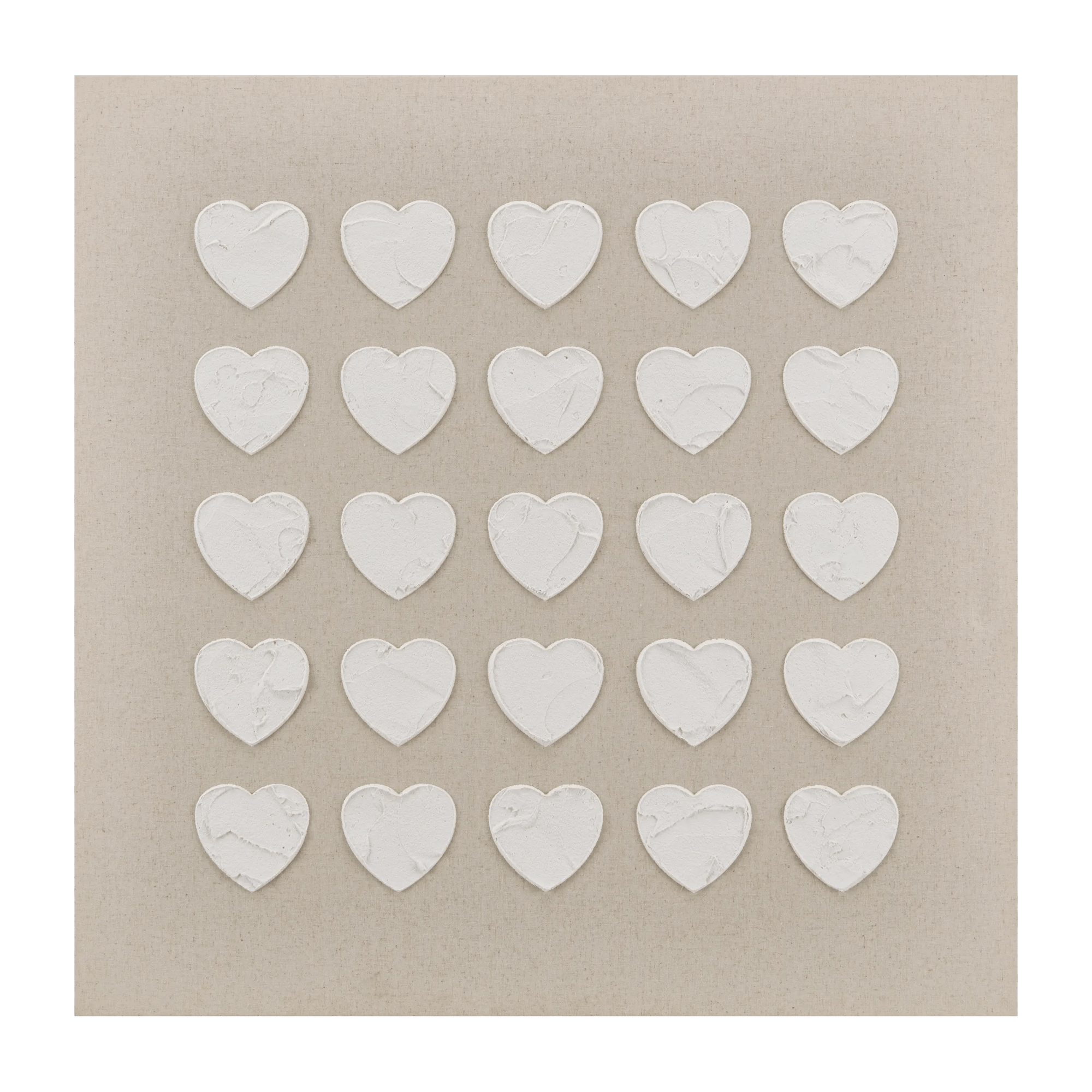 Hearts on Linen Canvas