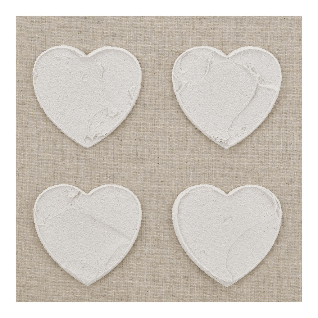 Hearts on Linen Canvas