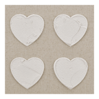 Hearts on Linen Canvas