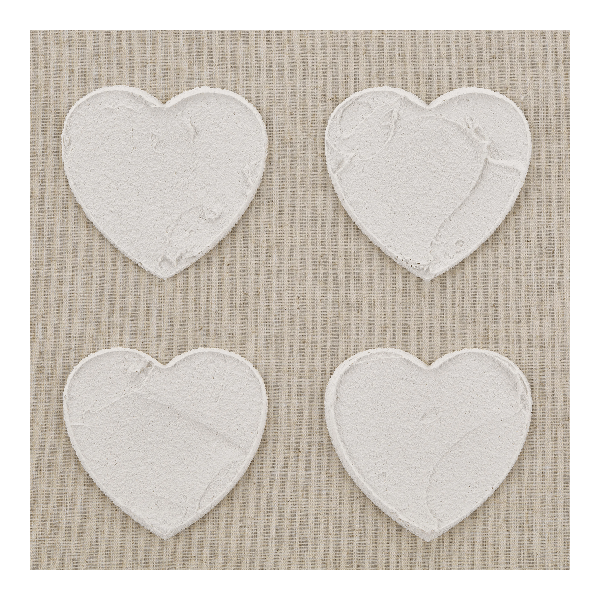 Hearts on Linen Canvas