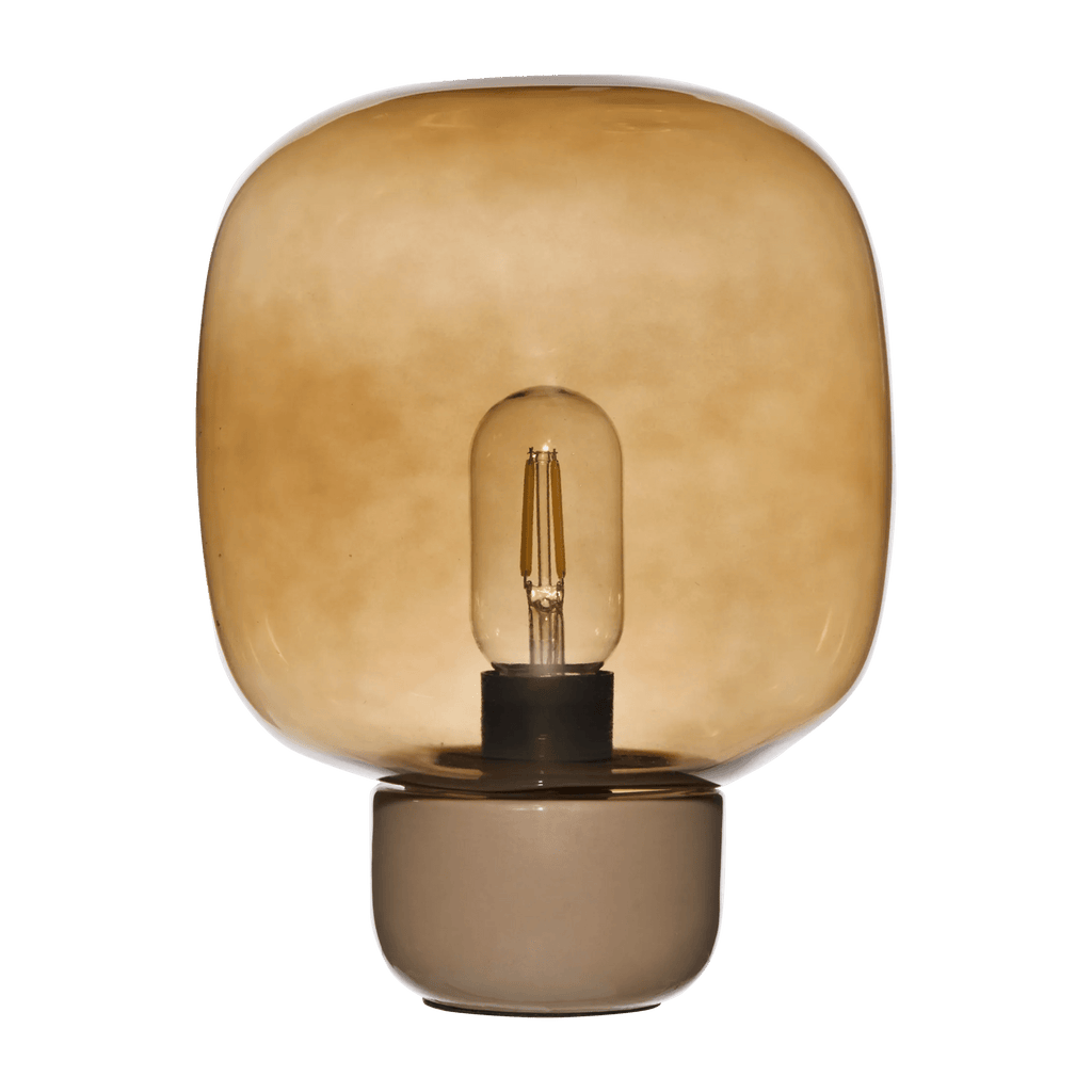 Glass and Ceramic Table Lamp