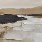 Neutral River Landscape Framed Art