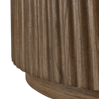 Fabric and Wood Ottoman with Storage