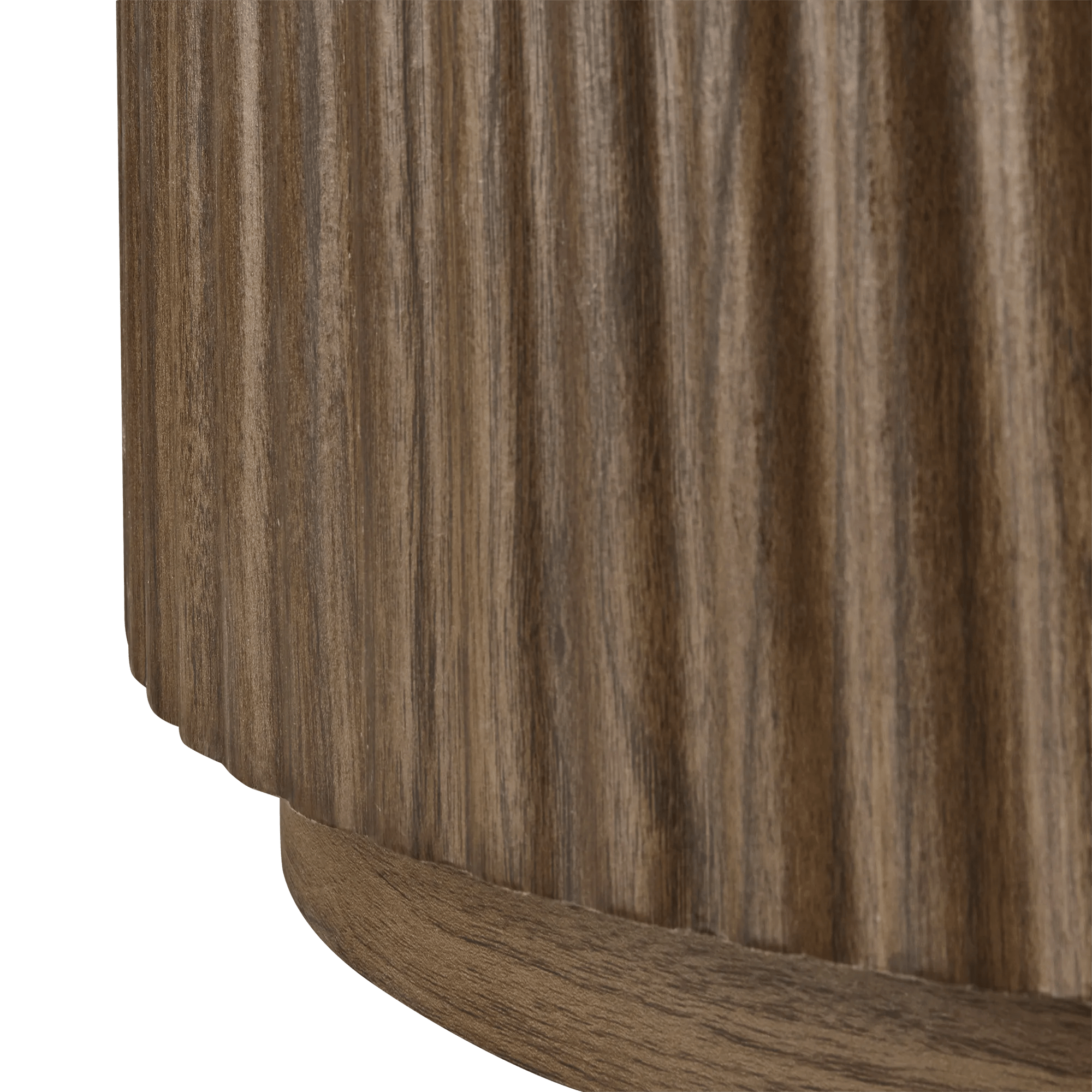 Fabric and Wood Ottoman with Storage