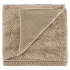 Beige Ellyn Faux Fur Throw