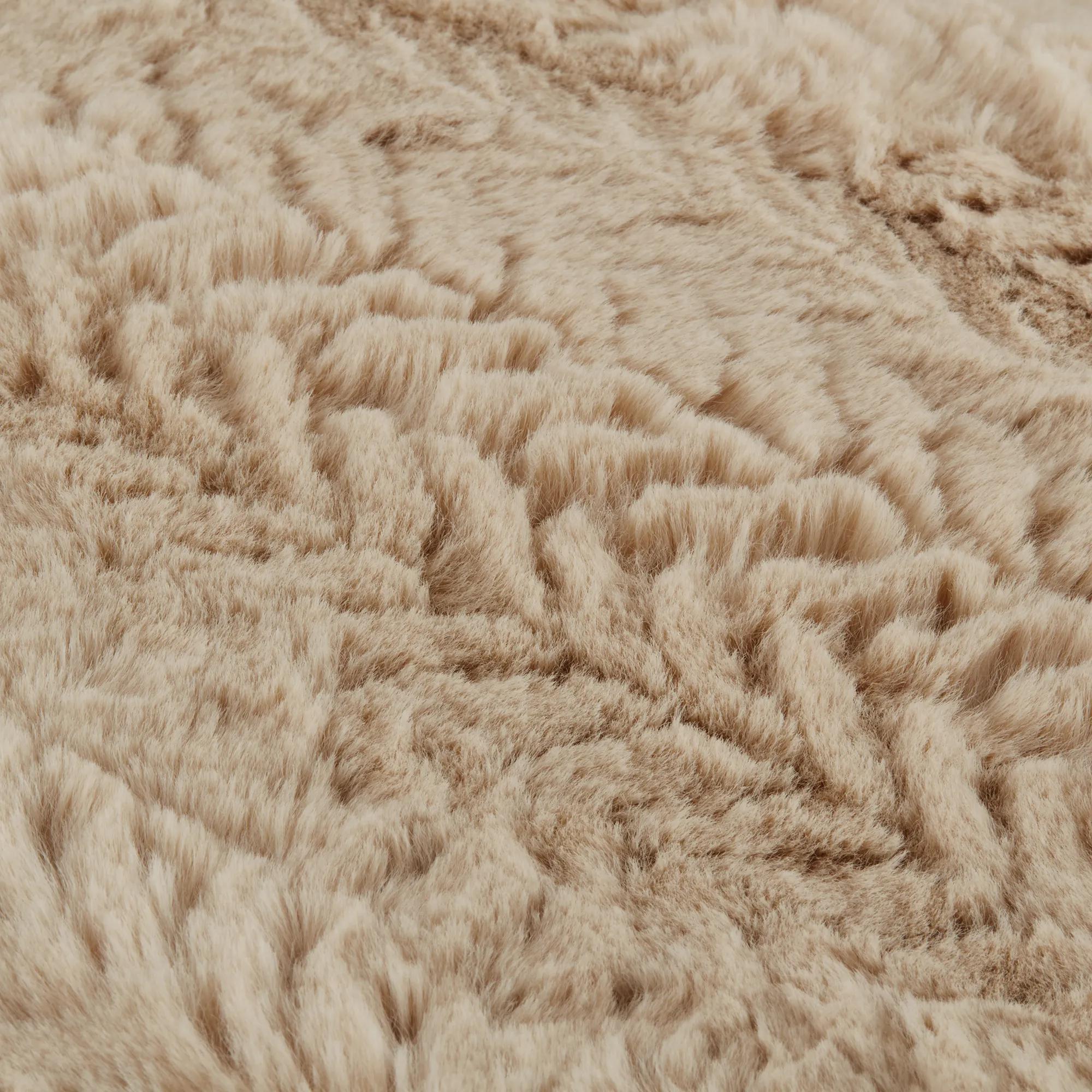 Beige Ellyn Faux Fur Throw