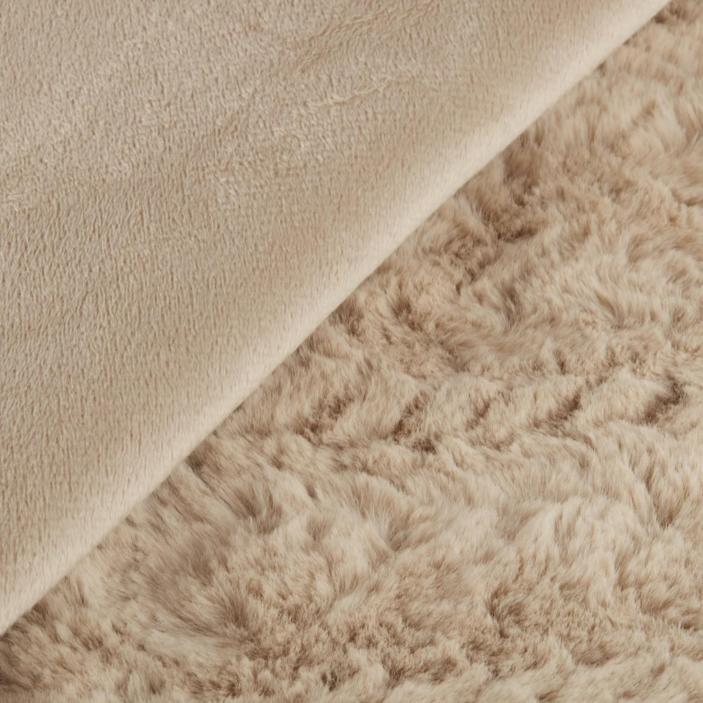 Beige Ellyn Faux Fur Throw